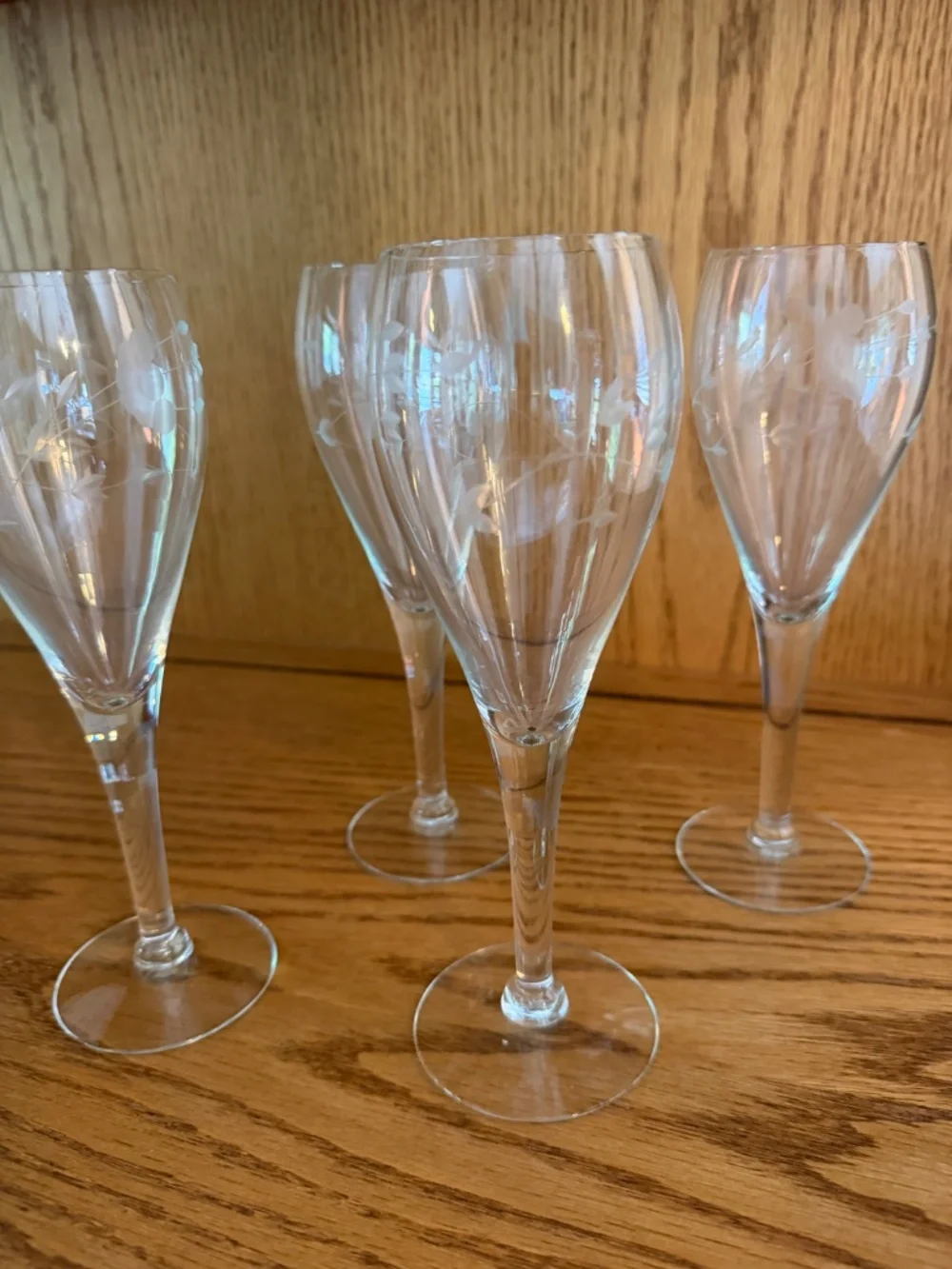 4 Princess House Heritage Tulip Champagne Glasses #432